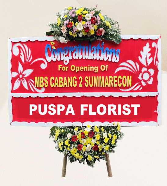 Papan Karangan Bunga Fresh 2 Titik (2 x 1 meter)