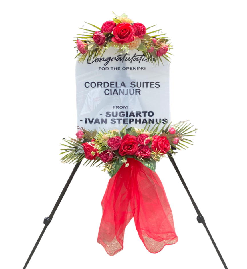 Standing Flower Ribbon Rose